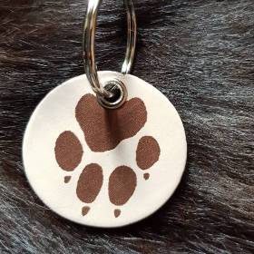 Schlüsselanhänger Hundepfote (SA6) Lasergravur
