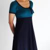 Kleid AVA Kurzarm petrol-blau Bild 3