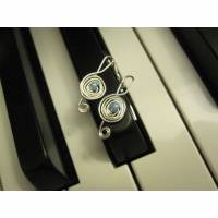 Notenschlüssel-Ohrringe Violinschlüssel Draht gebogen Musik-Ohrringe Bild 1
