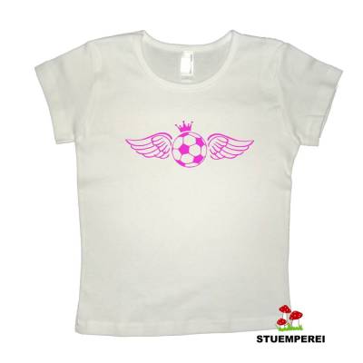 Bügelbild / Flockbügelbild FUSSBALL - Flügel Krone