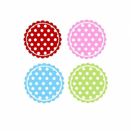20 Aufkleber / Sticker Motiv dots
