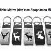 Schlüsselanhänger Hirsch kompletter Körper Wollfilz personalisiertes Geschenk mini klein kurz Bild 2
