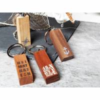 Schlüsselanhänger aus Holz - Koordinaten Bild 1