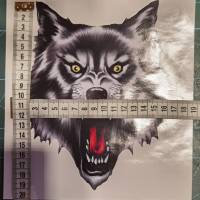 Aufkleber (Sticker) Wolfskopf in schwarz Bild 4