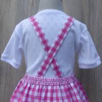 Pink-weißes Babydirndl, kariertes Taufkleid, Taufe in Bayern, Babybody im Trachtenstil, Kleid fürs Oktoberfest Bild 6