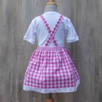 Pink-weißes Babydirndl, kariertes Taufkleid, Taufe in Bayern, Babybody im Trachtenstil, Kleid fürs Oktoberfest Bild 7