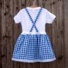 Blaues Kinderdirndl, Trachtenkleid fürs Kind, Oktoberfest Outfit, Dirndl fürs Kind, Kleid fürs Oktoberfest, bayerisches Mädchenkleid Bild 3