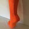 Größe 40, Selbstgestrickte Socken,einfarbig,knall orange, neon orange,Wollsocken,Wollstrümpfe, Gr.40 Bild 2