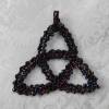 Kettenanhänger Keltischer Knoten handgeklöppelt schwarz gothic style Bild 4