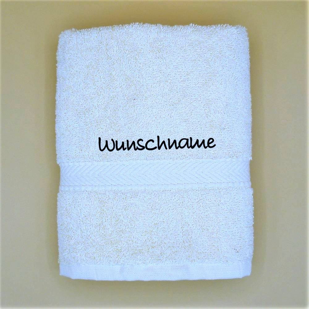 Handtuch mit WUNSCHNAME in KINDLICHER SCHRIFT bestickt Bild 1