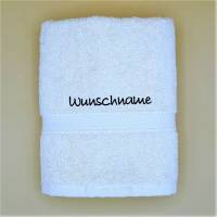 Handtuch mit WUNSCHNAME in KINDLICHER SCHRIFT bestickt Bild 1