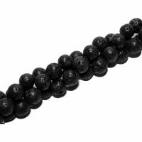 1 Strang Lava Perlen, gewachst, 4, 6, 8 oder 10 mm Bild 1