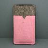 Handytasche aus Filz und rosa Kork, Maßanfertigung passend für dein Handy Bild 6