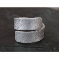Spiralring Aluminium eismatt, Ring offen verstellbar Bild 1