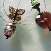 Bronze Lesezeichen Schmetterling mit Blüten und Herz Muttertag Geschenk Bild 1