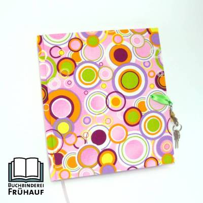 Tagebuch mit Schloss Retro Kreise Notizbuch Poesiealbum