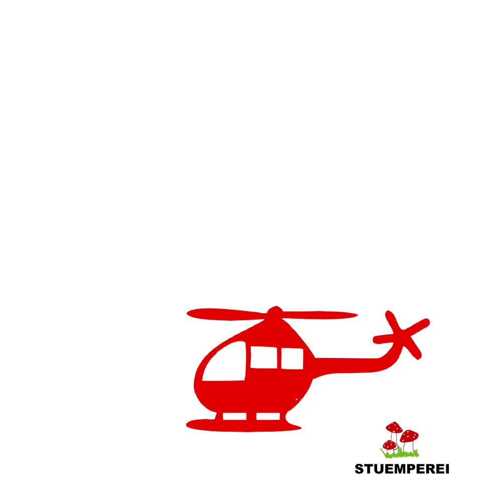 Bügelbild - Mini    Hubschrauber Bild 1