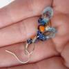 Kleine Tropfen-Ohrringe blau orange Bild 3