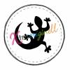 Velourmotiv / Bügelmotiv Salamander, Gecko Bild 1