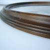 Bilderrahmen oval Holz groß 45 cm Glas dunkelbraun Rahmen Vintage Echtholz sehr alt Bild 5