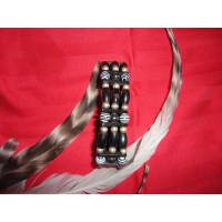 Hairpipe-Armband im indianischem Stil schw./weiß (ChA 02) Bild 2