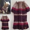 Pullover in Purpur Fuchsia Taupe für kleine Hunde Colorblocking Zopfmuster- Pulli Tunika Bild 4
