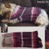 Pullover in Purpur Fuchsia Taupe für kleine Hunde Colorblocking Zopfmuster- Pulli Tunika Bild 5