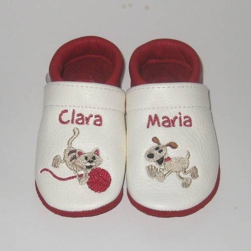 TinyToes Krabbelpuschen/Krabbelschuhe Katze/Hund