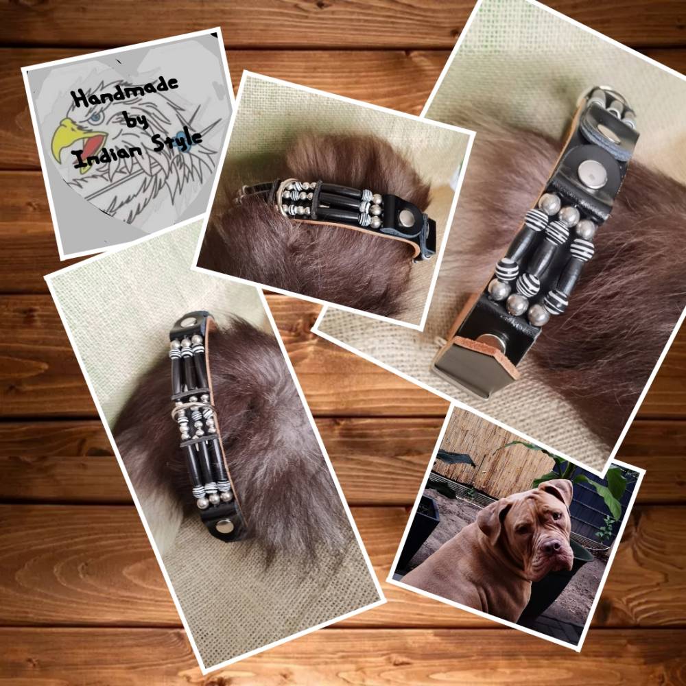 Hundehalsband - Vollrindleder - im Country Stil (HH 10) Bild 1