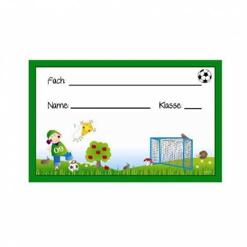 10 Aufkleber für die Schule Fußball