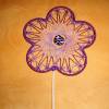 Blumenstecker mit Klöppelarbeit in Orange Muttertag Geburtstagsgeschenk Bild 2