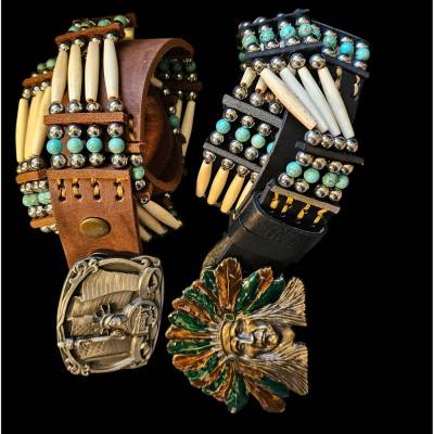 Ledergürtel aus Vollrindleder – Wechselgürtel für Buckle & Gürtelschnallen, Country-Style, Handarbeit