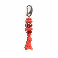 Schlüsselanhänger / Taschenanhänger aus Glasperlen - Lampwork - rot Bild 1