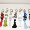 Schlüsselanhänger / Taschenanhänger aus Glasperlen - Lampwork - aqua Bild 3