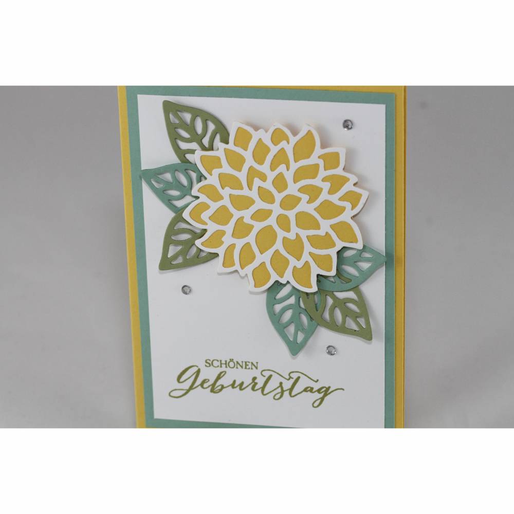 Geburtstagskarte "Blüte und Blätter" Bild 1