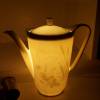 Wunderschöne alte Kaffeekanne als Lampe aus Porzellan mit LED Bild 3