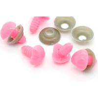 Sicherheitsnase rosa Herzform 13 mm Kunststoff 10 Stk. Bild 1
