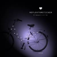 Reflektor Fahrradtattoos "Herzen" hearts, reflektierende Fahrradaufkleber, wasserfest Bild 1