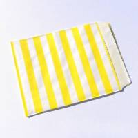 Flachbeutel gelb weiß gestreifte Papiertüte Tütchen Bild 1