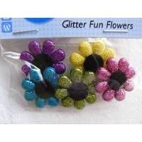 Dress it up Knöpfe   Glitzer Blumen  (1 Pck.)    Glitter Fun Flowers