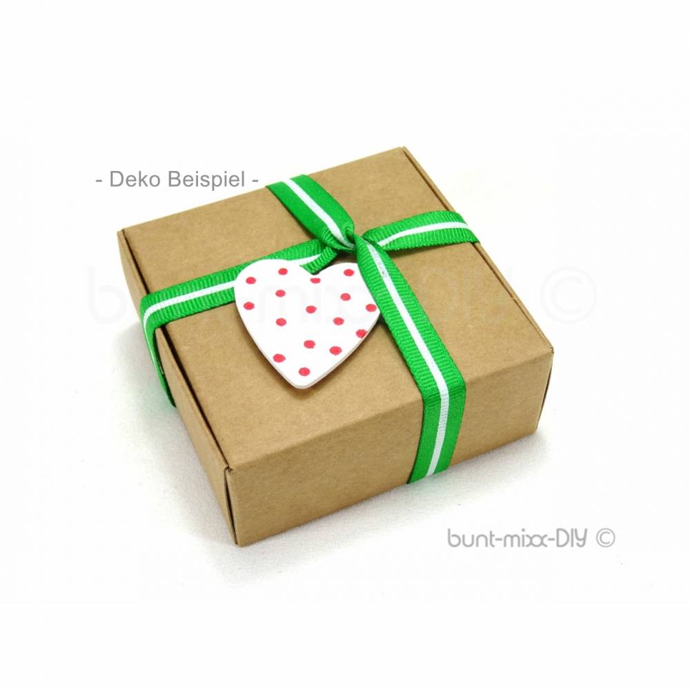 10 Schachteln Geschenkbox, Gastgeschenk Geschenke verpacken Gr. M 7,5x7,5x3cm Faltschachteln Kraftpapier Adventskalender Bild 1