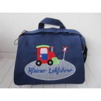 Kindergartentasche+Rucksack - blau - Lokführer Bild 1