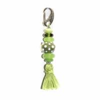 Schlüsselanhänger / Taschenanhänger aus Glasperlen - Lampwork - grün Bild 1