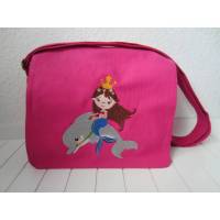 Kindergartentasche - pink - Delfin Prinzessin Bild 1