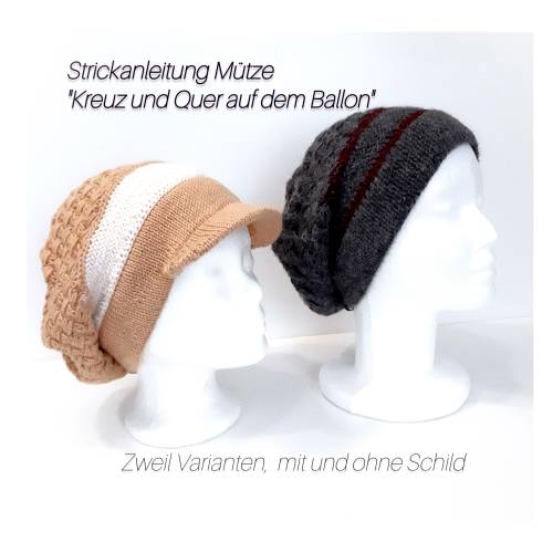 Strickanleitung "Kreuz und Quer auf dem Ballon" mit mehreren Varianten