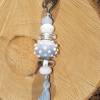 Schlüsselanhänger / Taschenanhänger aus Glasperlen - Lampwork - babyblau Bild 2