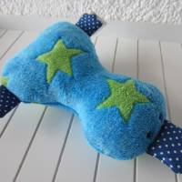 XL Kuscheltier Ente - blau grün Sterne - absolut kuschelig Bild 2