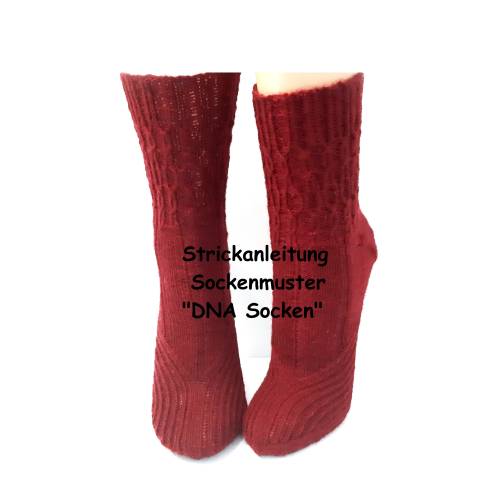 Strickanleitung für Sockenmuster "DNA Socken" für Männer und Frauen