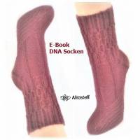 Strickanleitung für Sockenmuster "DNA Socken" für Männer und Frauen Bild 1