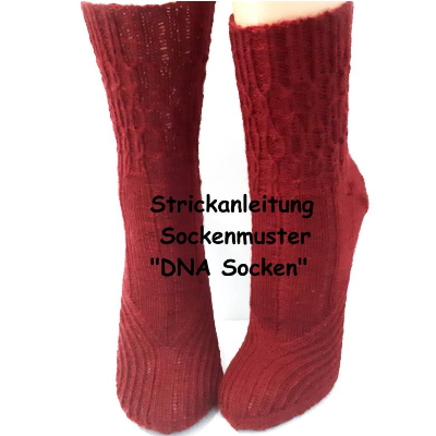 Strickanleitung für Sockenmuster "DNA Socken" für Männer und Frauen